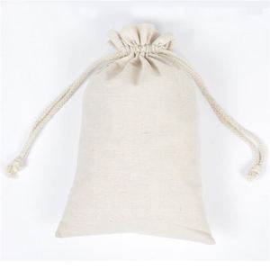Petit sac en coton et lin avec cordon de serrage pour le stockage des grains de riz ou l'utilisation comme porte-monnaie, accessoire cadeau - Product Image 4