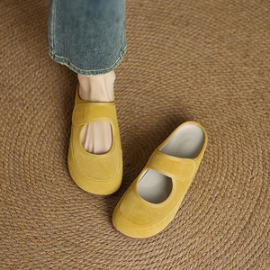 Sandalo estivo nuovo stile, ampio, con <span class=keywords><strong>tacco</strong></span> <span class=keywords><strong>basso</strong></span>, cinturino alla caviglia, suola in pelle grezza, slip-on, punta tonda, <span class=keywords><strong>tacco</strong></span> spesso, impermeabile. - Product Image 4