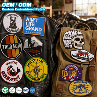 Écussons brodés personnalisés thermocollants ou à coudre avec Velcro pour vestes, chapeaux, uniformes – Vente en gros OEM directement de l'usine, sans MOQ, conception graphique gratuite