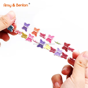 Mini giocattoli di plastica colorata braccialetto a farfalla bambina braccialetti di plastica bomboniere per bambini - Product Image 5