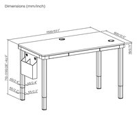 Bureau ergonomique intelligent réglable en hauteur pour le télétravail, table d'ordinateur à quatre pieds avec tiroir et chargeur sans fil, double moteur