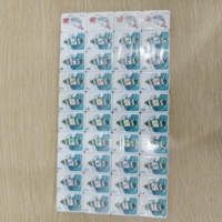 Ensemble de tuiles de mahjong américaines en acrylique transparent à 4 couches, thème océan bleu, fabrication haut de gamme, 160 pièces, collection cadeau personnalisée