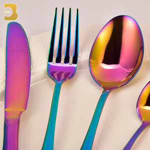 Arc-en-ciel En Acier Inoxydable <span class=keywords><strong>18</strong></span> <span class=keywords><strong>10</strong></span> 24 pièces <span class=keywords><strong>Couverts</strong></span> Maison Bon <span class=keywords><strong>couverts</strong></span> - Product Image 4