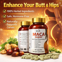 ODM/OEM Herbal Maca pour Hanches Courbes, Agrandissement des Fesses BBL, Booster de Fesses, Pilules et Comprimés Compléments de Maca pour Femmes