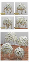 Boule de fleurs artificielles Phalaenopsis, Hortensia, Rose pour la décoration de scène de mariage, la mise en scène de table, les vitrines de magasin, les stands d'exposition et les ornements floraux