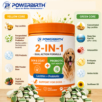 Probiotiques pour chiens, comprimés à mâcher, supplément de vitamines, calcium, oméga 3, huile de poisson, comprimés à mâcher moelleux