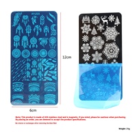 Fannai XY-Z Plaque de Stamping Personnalisable en Acier Inoxydable Durable pour Nail Art, Motifs Dentelle, Fleur, Papillon