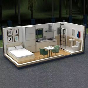 Construcción de Panel sándwich de Metal transpirable para casas de contenedores de envío modificadas plegables para restaurantes, bares, tiendas, dormitorios - Product Image 5