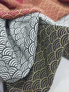 ญี่ปุ่น KKP3338แบบดั้งเดิมที่สวยงาม Drapes โพลีเอสเตอร์พิมพ์เครปผ้ากิโมโน - Product Image 2