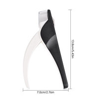 Coupe-ongles en acrylique professionnel avec lame tranchante et récupérateur de faux ongles – Outil de manucure durable pour les ongles des doigts