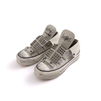 Vente en gros de baskets à tige haute cloutées |   Chaussures plateforme Punk Rock |   Logo personnalisé, fabrication OEM, directement de l'usine