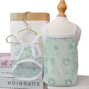 Chaleco de malla transpirable con estampado de animales para gatos y perros, diseño fino de verano, colores blanco, azul, rosa, amarillo y verde - Product Image 3