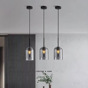 โคมไฟแขวนแก้วสไตล์นอร์ดิกมินิมอล รูปทรงวงรี หัวเดียว แสงวอร์มไวท์ LED สำหรับห้องนอน ห้องรับประทานอาหาร - Product Image 2