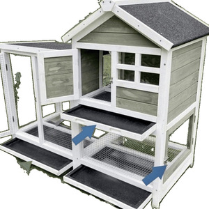 Gallinero de madera para mascotas de moda, conejera de conejo grande para <span class=keywords><strong>gallina</strong></span> Chook, hámsteres, Hurón, deslizamiento Horizontal - Product Image 1
