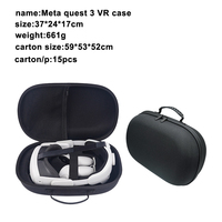 Étui rigide portable en EVA avec fermeture éclair - Sac de rangement protecteur pour accessoires de lunettes VR Meta/Oculus Quest 3S