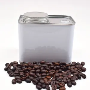 Custom Tinplate Tin Can Metal Edible Oil Can Tinplate Empty Coffee Bean Tea Tin Box Metal Can 250g Coffee Tin Packaging