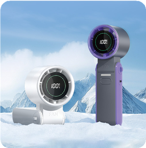 Tốc Độ Cao Cầm Tay Ice Pack Làm Mát Mini Fan, Ngoài Trời Di Động Có Thể Gập Lại Cổ Nhỏ Fan Với Hiển Thị Kỹ Thuật Số - Product Image 3