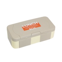 Boîte Bento Portable en Plastique à 3 Compartiments, Compatible Micro-ondes, Qualité Alimentaire, pour Étudiants et Employés de Bureau
