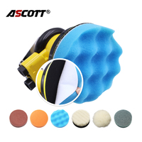 Lijadora Orbital Aleatoria de Palma ASCOTT de 5 pulgadas (125 mm) para Lijado y Pulido de Madera, Paredes y Automóviles, Herramienta Neumática Industrial de Doble Acción