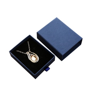 Drawer Style Luxury Jewelry <b>Box</b> Custom logo Rigid Simple Style Slider Jewelry <b>Box</b> <b>Small</b> Paper <b>Gift</b> <b>Box</b> with Velvet Sponge Lining - Product Image 5
