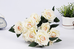 Chất Lượng Cao 10-Đầu Bất Cảm Ứng Nhân Tạo Hoa Hồng Cho Cảnh Quan & Trang Trí Đám Cưới Cho Ngày Của Mẹ Và Ngày Valentine - Product Image 6