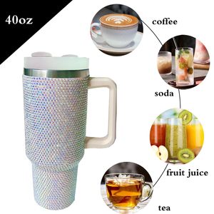 กระติกน้ำเก็บความร้อนสุดหรู ขนาด 40 ออนซ์ ประดับเพชร ป้องกันการรั่วซึม ปราศจากสาร BPA ผลิตจากสแตนเลส พร้อมหูจับและฝาปิด  เก็บอุณหภูมิได้นาน 6-12 ชั่วโมง ของขวัญสุดพิเศษ ขายดี - Product Image 6