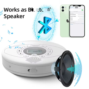 Lecteur CD portable anti-skip Walkman avec écran LCD, sortie RCA, Bluetooth, MP3, lecteur audio pour la lecture précoce de l'anglais à domicile - Product Image 5