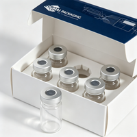 Boîtes en carton pliables pour flacons de 2 ml et 3 ml avec insert en plastique pour sérum cosmétique et soins de la peau de marque