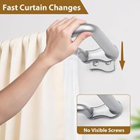 Barras de Cortina Premium para Ventanas en Ángulo, Barra de Cortina Personalizada para Ventanas en Ángulo, Barra de Cortina Grande para Ventanas en Ángulo, Proyecto de Decoración del Hogar
