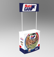 Comptoir promotionnel portable en PVC, pliable, pour exposition et dégustation en supermarché