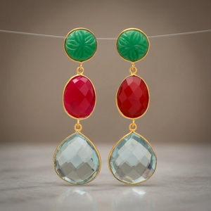Boucles d'oreilles créoles en diamant plaqué rhodium, cadeau de mariage pour femme - Product Image 2