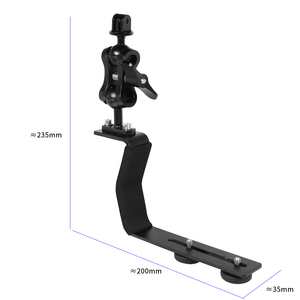 Support de <span class=keywords><strong>plongée</strong></span> SLR en alliage d'aluminium de type Z avec <span class=keywords><strong>poignée</strong></span> unique et adaptateur de base pour caméras sous-marines <span class=keywords><strong>GoPro</strong></span>, boîtier photo, lampe flash - Product Image 6