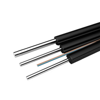 Kabel Fiber Optik Ftth Drop GJYXCH 1 Core Berpenguat Baja G657A2 Konduktor Padat