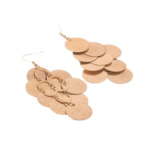 Pendientes de Aro con Borlas de Aleación de Zinc, Diseño Geométrico, para Fiestas, Moda Femenina - Product Image 4