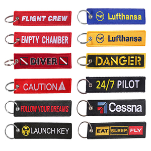 Biểu Tượng Tùy Chỉnh Chuyến Bay <span class=keywords><strong>Tag</strong></span> Hàng Không Keychain <span class=keywords><strong>Key</strong></span> Fob Bán Buôn Loại Bỏ Trước Khi Chuyến Bay Dệt Và Thêu Logo - Product Image 2