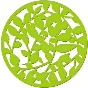 Sous-verres en feutre de laine rouge perforés, isolants et absorbants, tapis de table, design minimaliste moderne, 10x10cm, épaisseur 3mm - Product Image 1