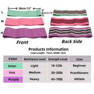 Cening Ensemble de bandes de résistance robustes unisexe, bandes de résistance circulaires pour les hanches et les fessiers, en tissu polyester, pour l'entraînement des jambes, des cuisses et des fessiers - Product Image 4