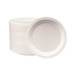 Không Thấm Mỡ Microwavable Sinh Thái Thân Thiện Compostable Mía Bã Mía Bột Giấy Dùng Một Lần Bữa Ăn Tối Tấm Phân Hủy Sinh Học - Product Image 1