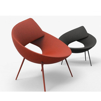 Fauteuil moderne en fibre de verre et tissu pour la maison, le bureau et l'hôtel