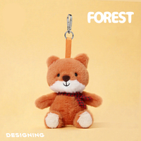 Porte-clés en peluche douce personnalisable, adorable et de haute qualité, en forme de renard, pour sac ou pendentif