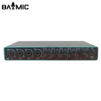 Interface audio USB pour PC, 4 entrées, équipement d'enregistrement en studio musical, carte son professionnelle, interface audio