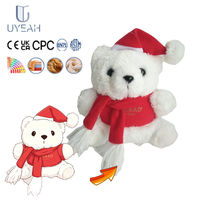 Uyeah OEM/ODM Weiche Maßgefertigte Plüschtiere mit Logoaufdruck Schlüsselanhänger Anhänger Weihnachts-Teddybären Plüschspielzeug Kindergeschenk