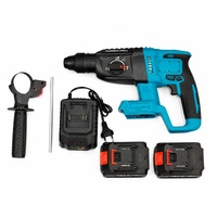 Kit de perceuse à percussion sans fil 21V, 2 batteries au lithium, chargeur, perceuse à percussion rotative de qualité industrielle pour béton, maçonnerie, bricolage
