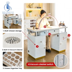 <span class=keywords><strong>Mesa</strong></span> <span class=keywords><strong>de</strong></span> Manicura <span class=keywords><strong>de</strong></span> Lujo con un Solo Espacio <span class=keywords><strong>de</strong></span> Almacenamiento, <span class=keywords><strong>Mesa</strong></span> <span class=keywords><strong>de</strong></span> Salón para Uñas con Muchos Cajones - Product Image 4