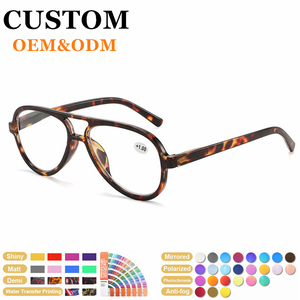 Blaulichtfilter-Lesebrille für Senioren, Bequeme Computerbrille, Piloten-Design Lesebrillen für Herren - Product Image 1
