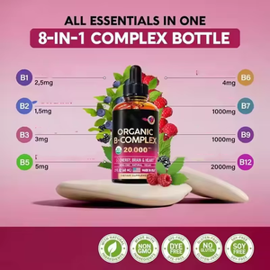 OEM Label pribadi <span class=keywords><strong>Vitamin</strong></span> B kompleks B5 asam Pantothenic <span class=keywords><strong>Vitamin</strong></span> <span class=keywords><strong>B1</strong></span> B6 tetes cair 60ml - Product Image 2