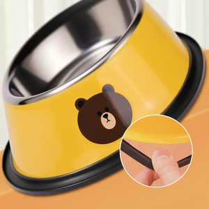 Aço inoxidável arredondado impresso único <span class=keywords><strong>Dog</strong></span> <span class=keywords><strong>Bowl</strong></span> Waterproof IPX5 Food <span class=keywords><strong>Bowl</strong></span> para cães médios e grandes - Product Image 3