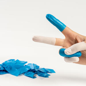 Кислотные щелочестойкие маслостойкие антикоррозионные нитриловые одноразовые защитные перчатки БЕЗГАЛОГЕННЫЕ для промышленного использования - Product Image 2