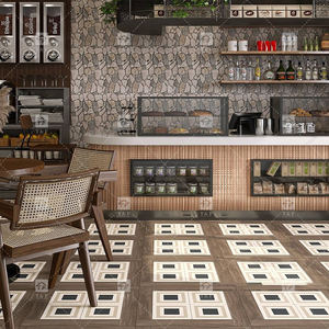 Nouveau Design Carreaux Sol 60x60 Carrelage de parquet en bordure de bois vintage Carrelage de sol rustique en porcelaine à faible absorption d'eau - Product Image 5