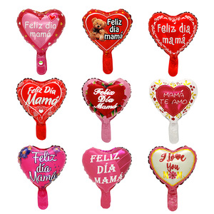 Bong bóng lá hình trái tim 18 inch tiếng Tây Ban Nha 'feliz Dia Mama Te amo mama' để trang trí tiệc mừng ngày của mẹ quả cầu không khí đơn - Product Image 3